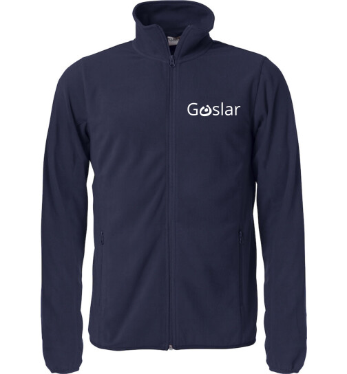 Lebenshilfe Goslar Basic Fleece Jacke Herren Stick Dunkelblau L