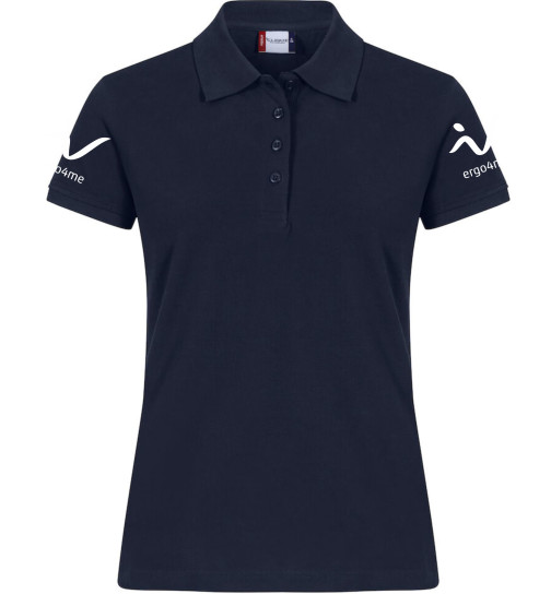 Ergo4me Damen Heavy Premium Polo navy